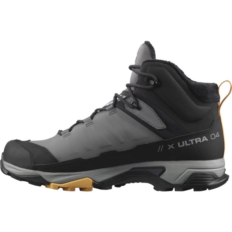 Botas de Invierno Salomon X Ultra 4 Mid Invierno Thinsulate Climasalomon Impermeables Hombre Negros Grises | MX MZOC056